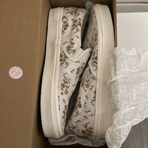 Floral classic slip on vans